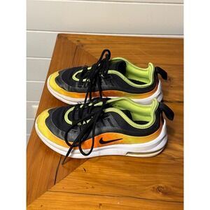 Nike Air Max Axis Kids 13C Toddler Athletic Shoes Black Yellow Orange CV2387